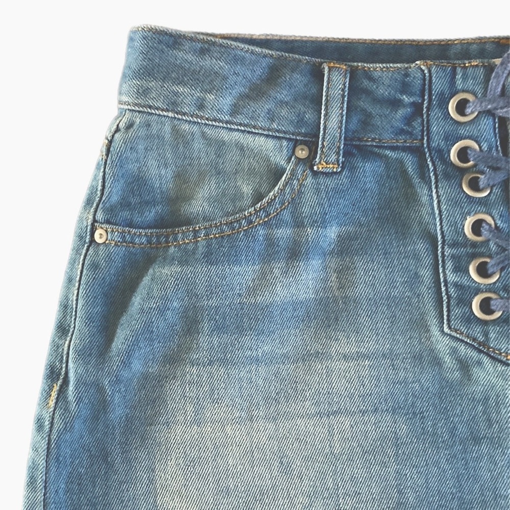 SKY and SPARROW soft denim mini Skirt blue Size 10/12 women’s - Picture 4 of 9